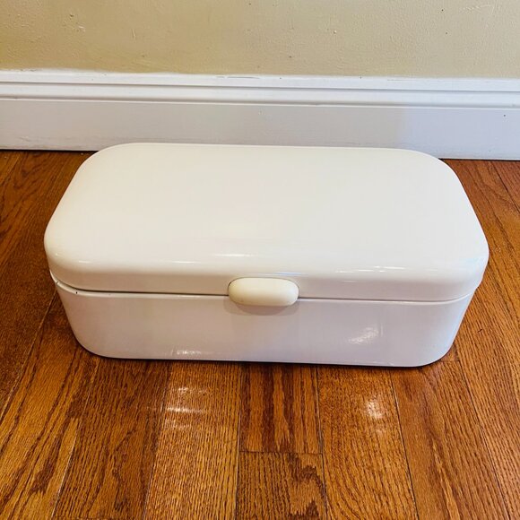 Other - Vintage BREAD BOX Porcelain Enamelware Storage Bin Brotkasten